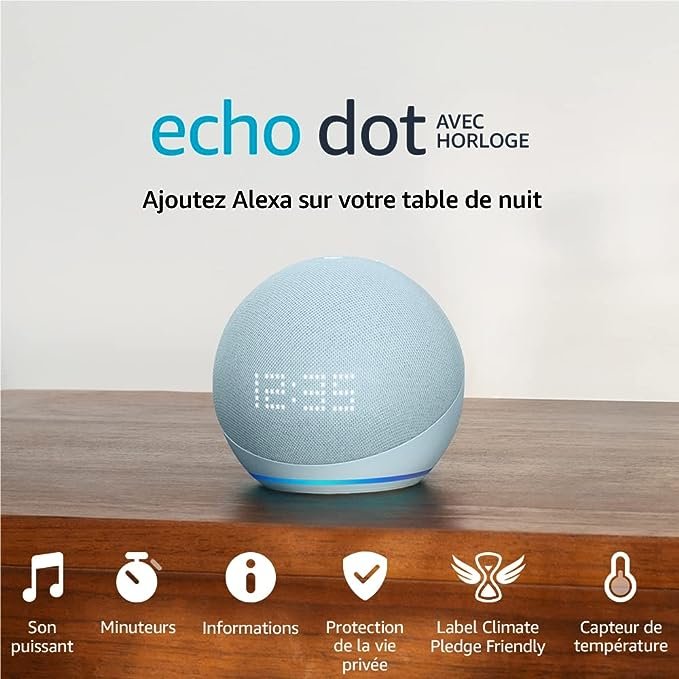 Élever votre expérience avec l&rsquo;Echo Dot avec horloge