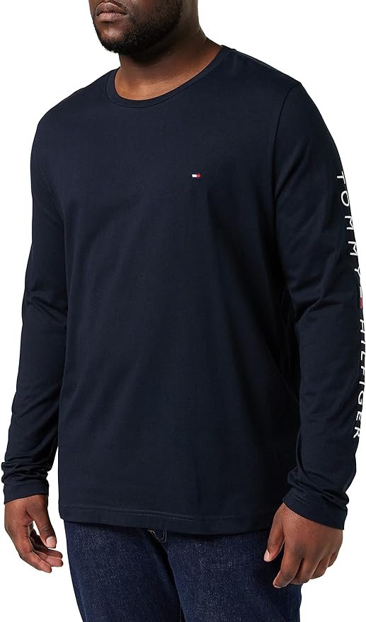 T-Shirt Homme Tommy Logo Long Sleeve Tee Encolure Ronde Slim Fit