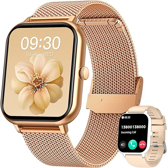 Montre Connectée Femme Homme Smartwatch: 1.83″ Full écran Watch avec Appel Bluetooth 100 Sport Modes Moniteur de Fréquence Cardiaque Podometre Lecteur de Musique Montre Intelligente pour Android iOS