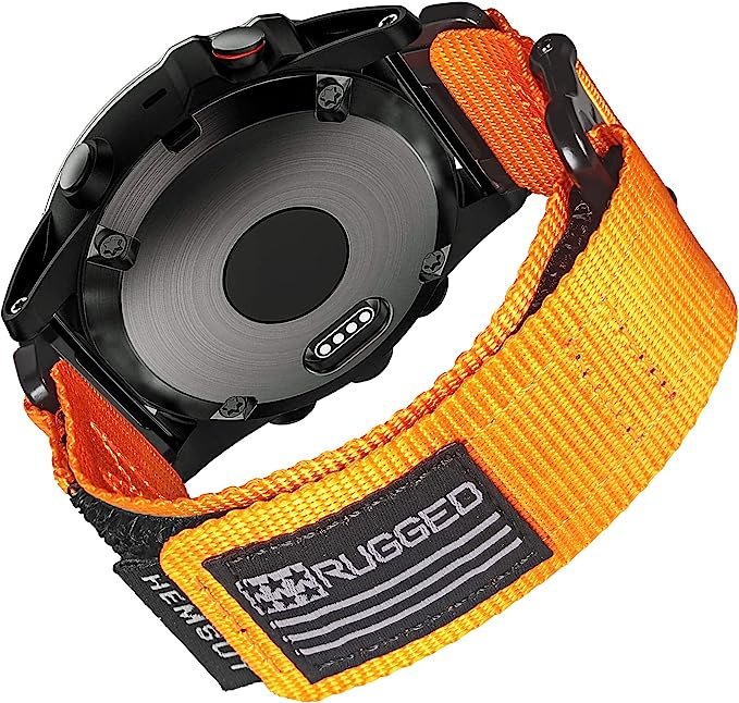 Compatible avec le bracelet de montre Garmin bracelet de sport en nylon super robuste avec boucle tissée, pour firthnix/Forerunner/Vivoactive/Approach/MARQ/Quatix/D2 Series